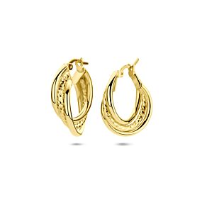 boucles d'oreilles anneaux en diamant 23,5 mm 1 micron