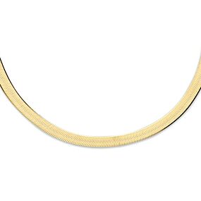 collier slang plat 3,3 mm 40 + 5 cm 3 micron