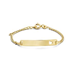 9k graveerarmband hart plaat 4,0 mm