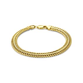 armband dubbel gourmette massief 6,5 mm
