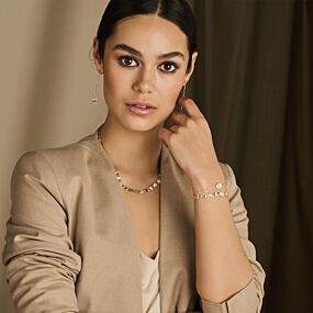 collier ovaaltjes 7,0 mm 45 cm