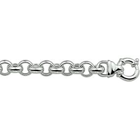 bracelet maille jaseron 11 mm avec grand fermoir à ressort