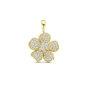 hanger bloem diamant 0.75ct h si 21,5 mm