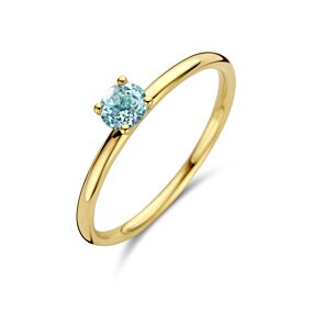 ring blauw topaas 4,0 mm