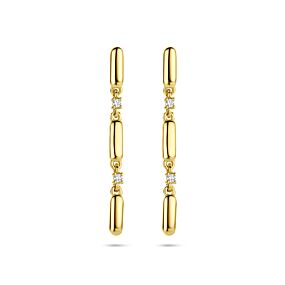 oorhangers diamant 0.06ct (2x 0.03ct) h si 32 mm