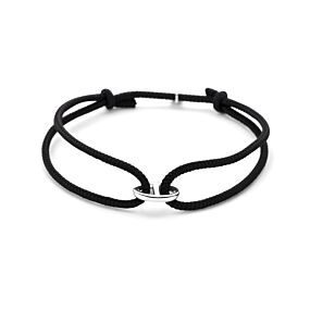 armband katoen zwart 16 - 32 cm
