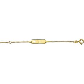 bracelet à faire graver plaque coeur 5 mm – or