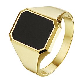 zegelring massief onyx