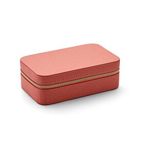 Sieradenbox soft peach velvet 183 x 113 x 60 mm