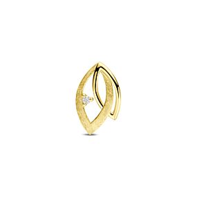 hanger poli/mat diamant 0.02ct h si 15,5 mm
