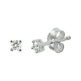 boucles d’oreilles en forme de clous diamant h si