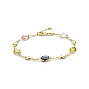 armband natuurlijke kleurstenen 17 – 19 cm