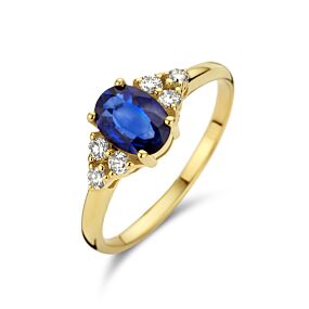 ring saffier en diamant 0.14ct g si