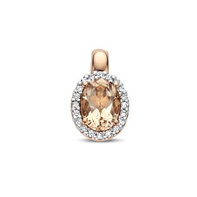 hanger morganiet en diamant 0.08ct h si halo