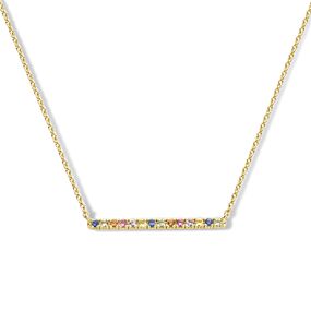 collier regenboog saffier 40 - 42 - 44 cm 0.28ct