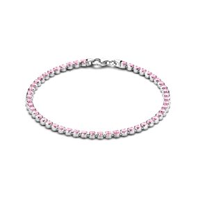 tennisarmband roze zirkonia 2,8 mm 16 + 3 cm