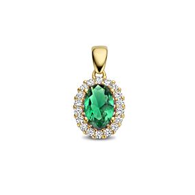 hanger groen en wit zirkonia halo