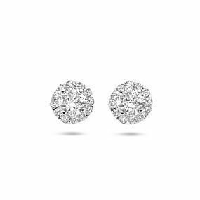 oorknoppen lab grown diamant 0.66ct (2x 0.33ct) h si halo