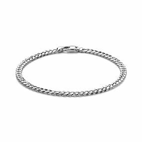 armband gourmette 4,0 mm 21 cm 4-zijdes geslepen