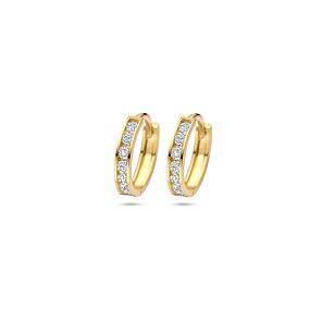 9k zirconia hoop earrings 12.5 mm
