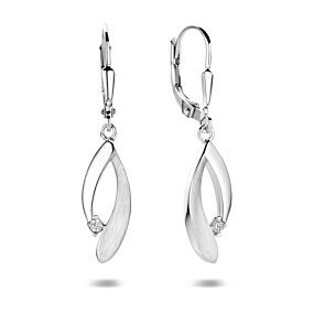 oorhangers zirkonia brisur haak poli/mat 34 mm