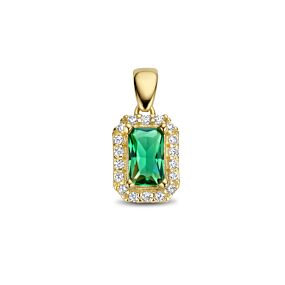 hanger groen en wit zirkonia halo