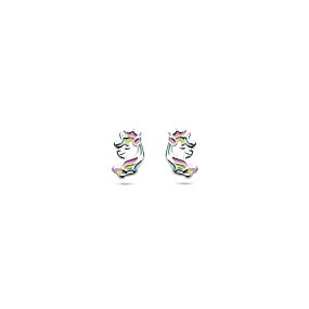 boucles d'oreille clous licorne 8 mm