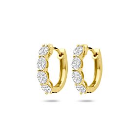 klapoorringen lab grown diamant 0.80ct (2x 0.40ct) h si 14,5 mm